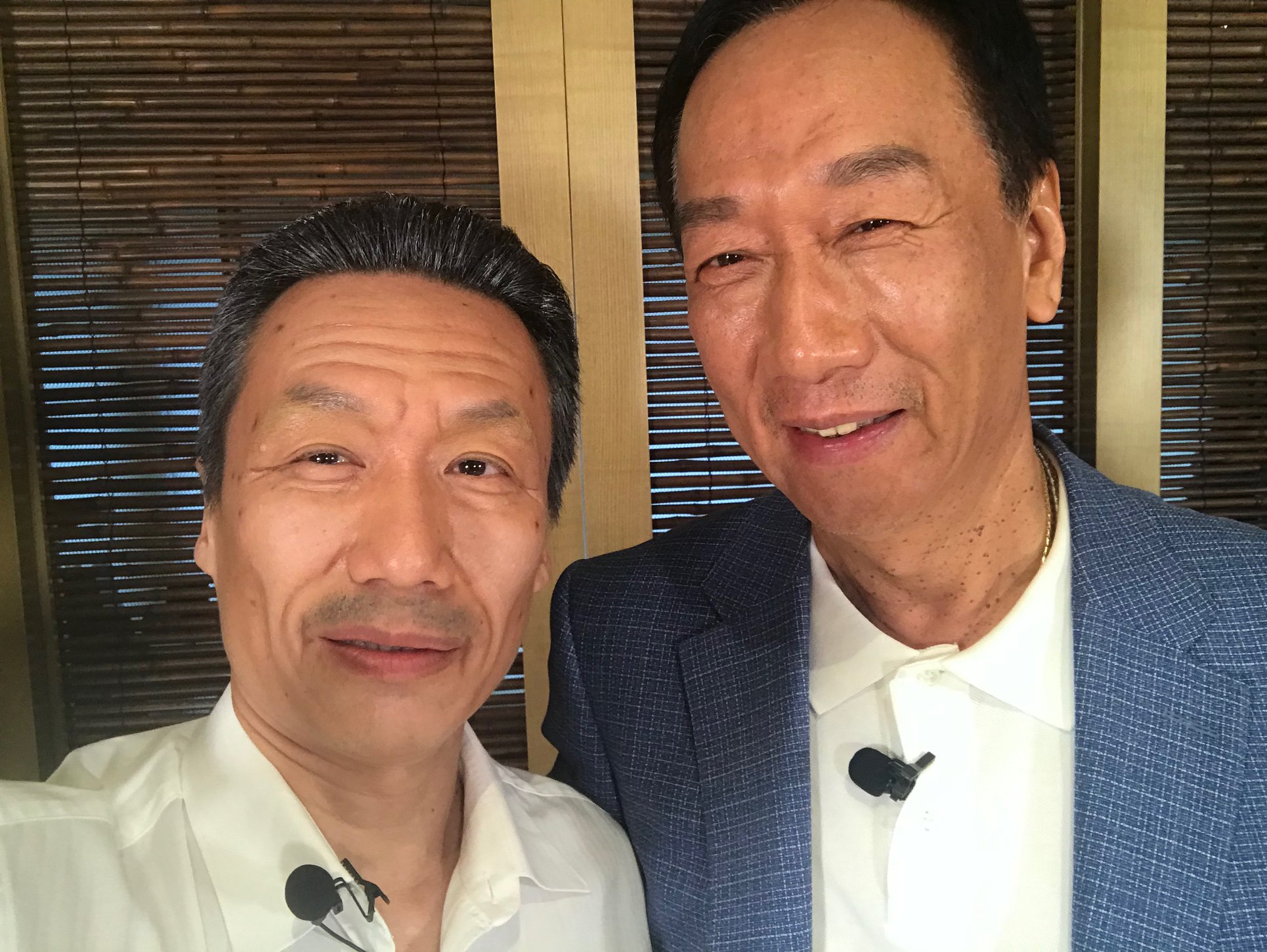 郭子乾和郭台銘同框。(圖/翻攝自郭子乾臉書)