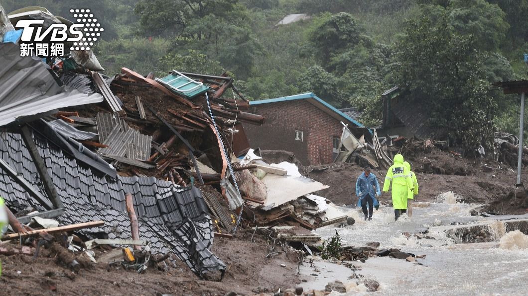 南韓豪雨釀土石流多人遭埋　至少24人死亡10失蹤
