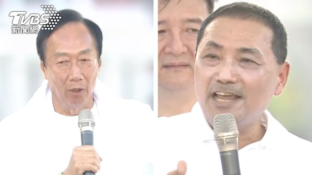 鴻海創辦人郭台銘、國民黨總統參選人侯友宜(圖/TVBS)