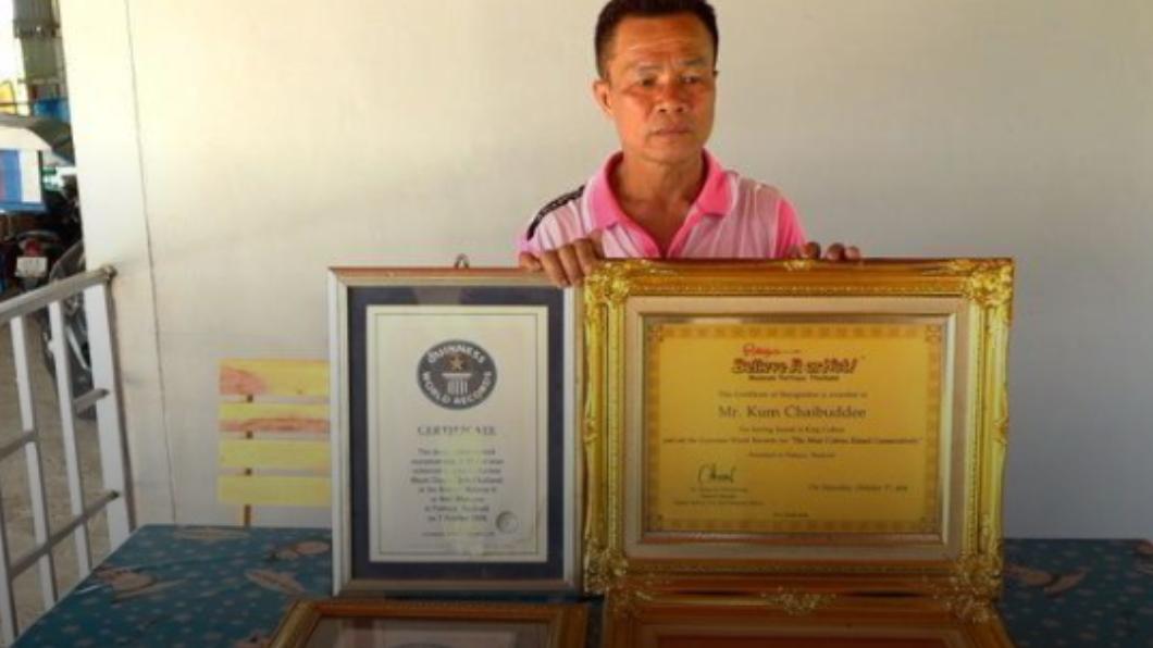 柴布迪創下金氏世界紀錄。（圖／翻攝自thailand post）