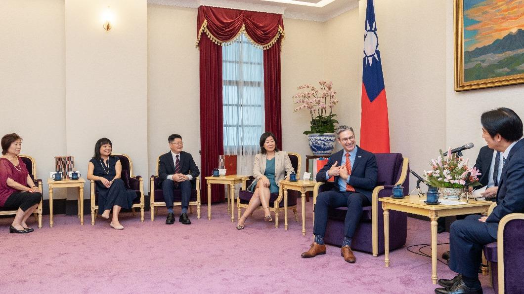 賴清德接見美國國家民主基金會訪團。（圖／總統府提供）