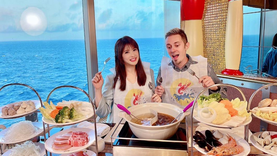 陳海茵和馮韋元一起搭郵輪。(圖/XinMedia提供)