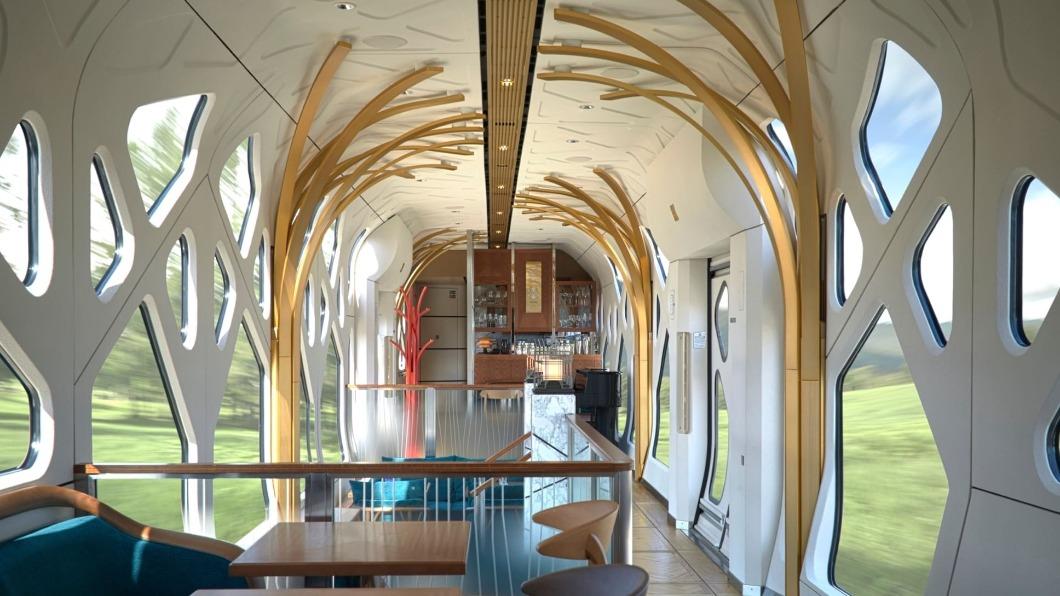 四季島內部展現現代風格並採用大面積車窗設計(圖/「TRAIN SUITE 四季島」提供©JR EAST)