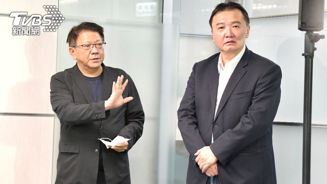 賴清德競選總幹事潘孟安、民進黨祕書長許立明。（圖／胡瑞麒攝）