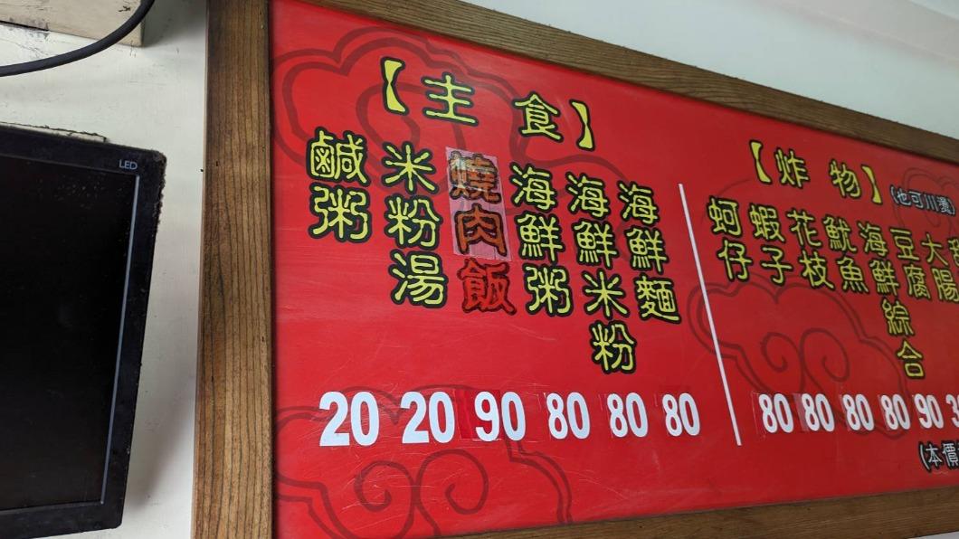 網友曬出萬華鹹粥店價目表,佛心價格讓令人震驚。(圖/翻攝自爆廢公社二館臉書)