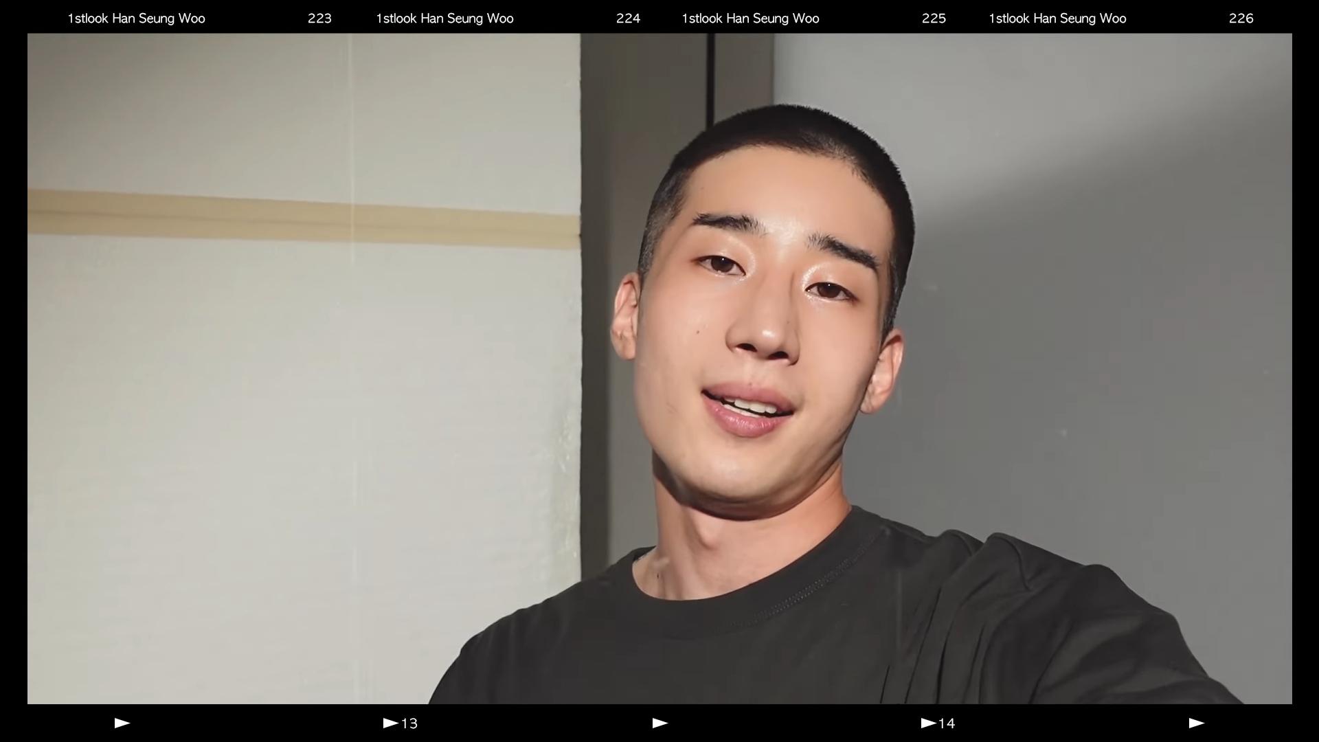 才剛退伍的韓勝宇說想要刪掉當兵平頭的黑歷史影片。（圖／翻攝自1stLook YouTube）