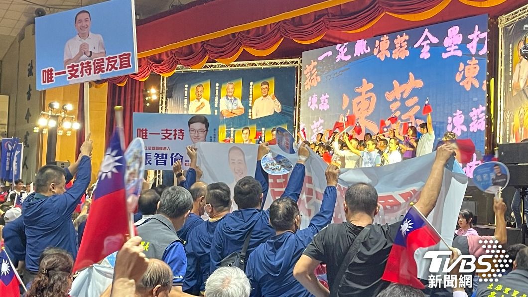 侯友宜今日回防本命區造勢,現場爆滿近3千人。(圖/林恩如攝)
