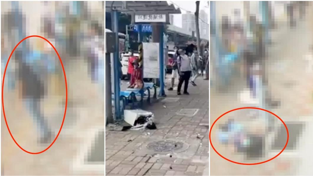 新北一名女大生遭17樓落下的冷氣機砸中後身亡。(圖/TVBS)