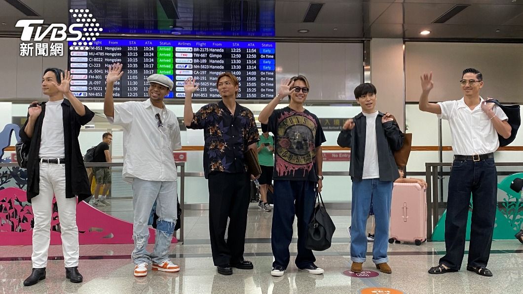 左起KENCHI、NESMITH、SHOKICHI、TAKAHIRO、TETSUYA與AKIRA。(圖/林坤緯攝)