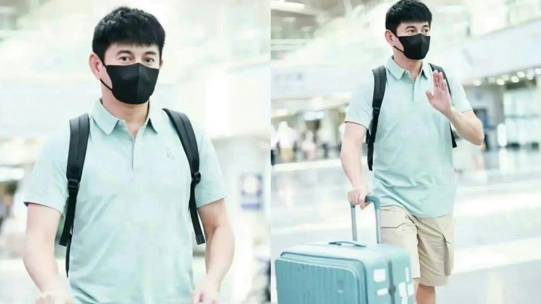吳奇隆被拍到疑似「凸肚發福」。（圖／翻攝自微博）