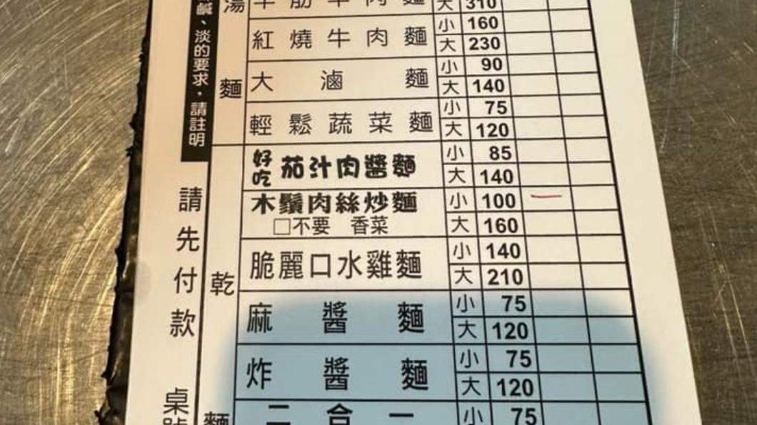 視網膜分享,一定會拍有「不要香菜」選項的菜單。 (圖/翻攝自視網膜FB)