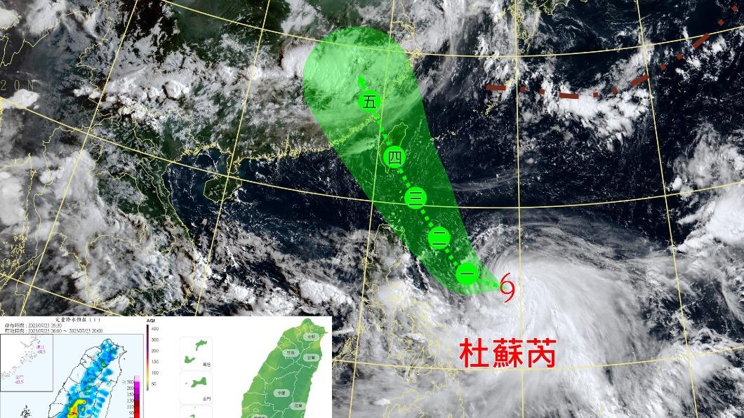 杜蘇芮颱風一連影響,台灣恐下雨5天。(圖/翻攝自台灣颱風論壇|天氣特急臉書)