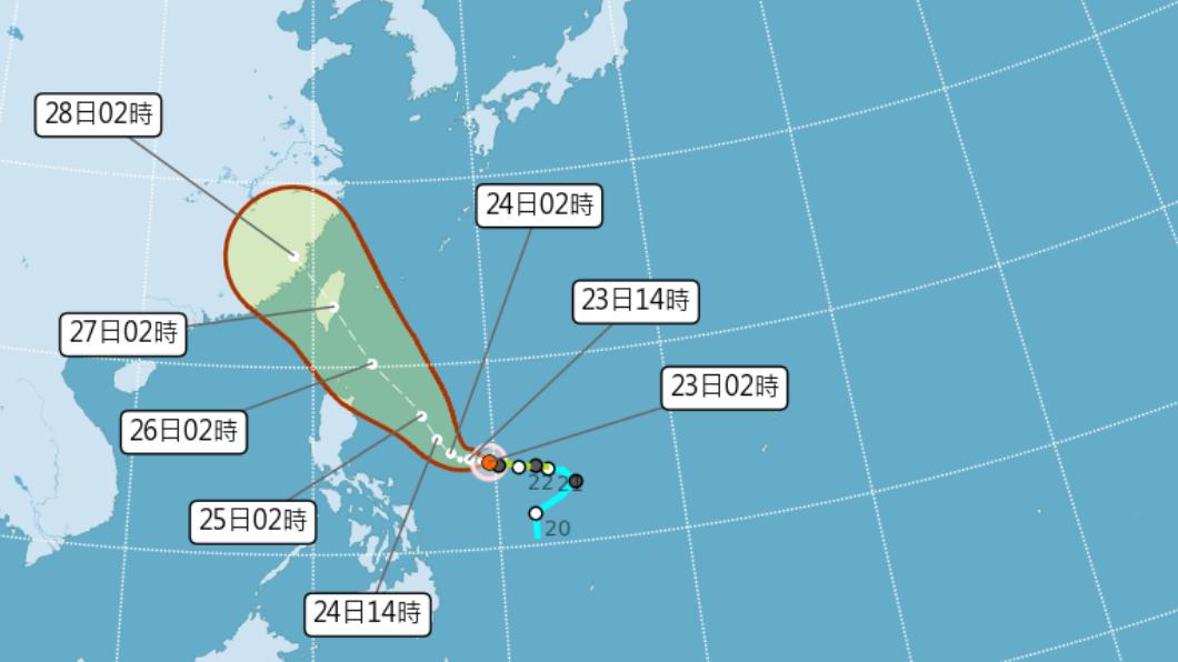 25日有發布海警和陸警機會。(圖/氣象局)