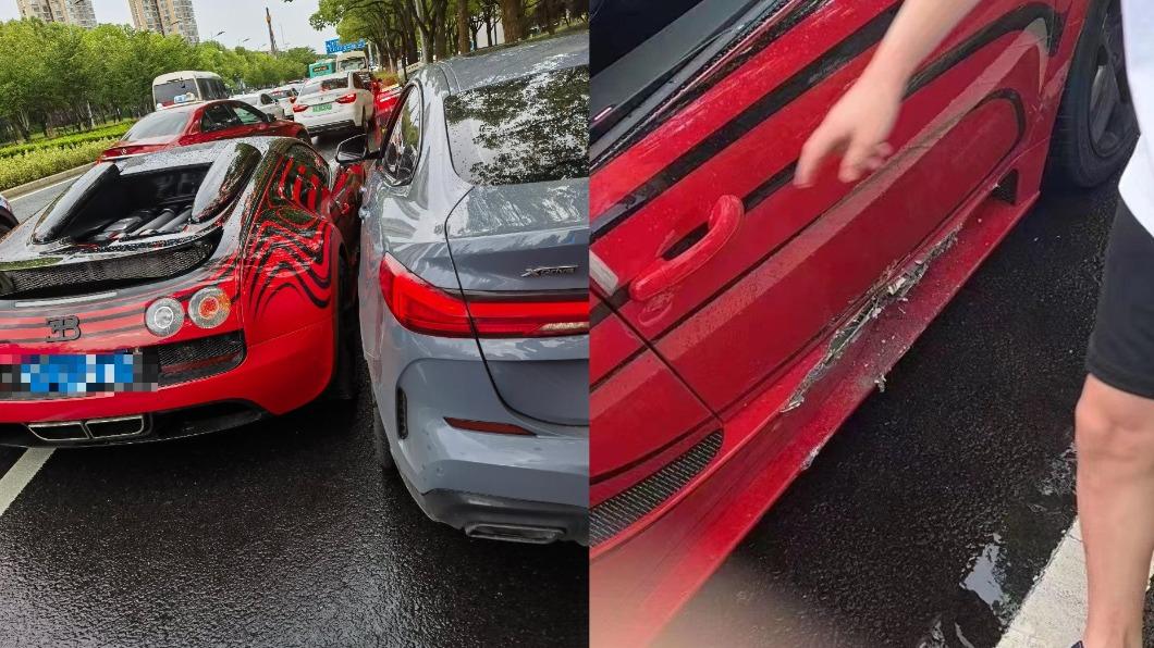 破億布加迪右切撞BMW!車主「賠一輛」不認錯:以後小心點