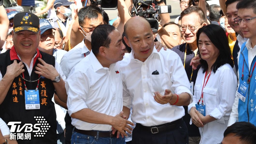 國民黨參選人侯友宜(左)、前高雄市長韓國瑜(右)(圖/TVBS資料畫面)