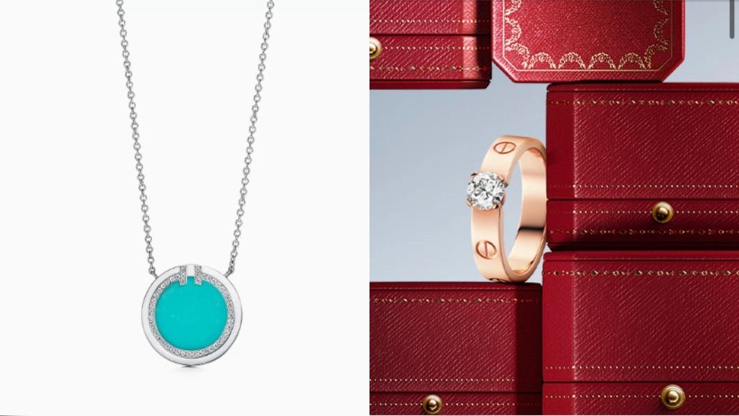 TIFFANY及Cartier也各有自己的品牌色。（圖／翻攝自TIFFANY、Cartier官網）