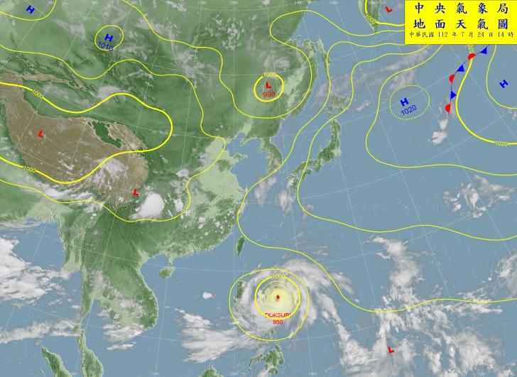 預期它強度會增強到會中度颱風上限。(圖/氣象局)