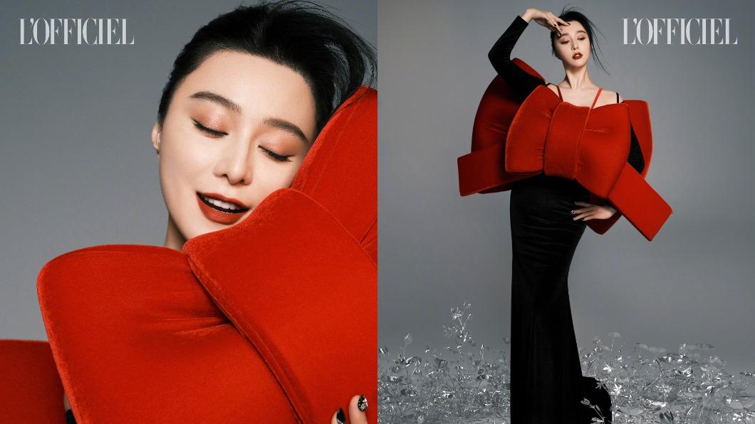 范冰冰登上印度時尚雜誌《L'OfficieL》封面。(圖/翻攝自范冰冰微博)