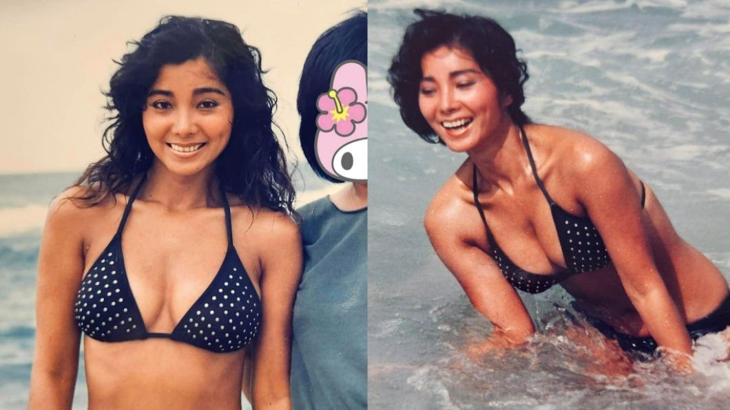 陳美鳳20歲的泳裝照也相當有魅力。(圖/翻攝自陳美鳳臉書)