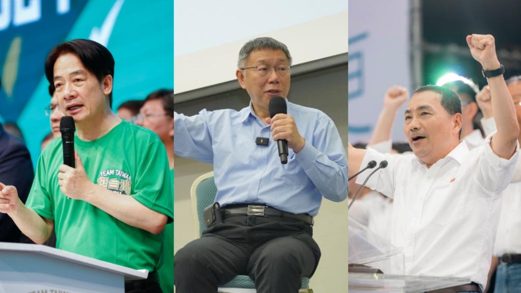 侯友宜的民調支持度仍大幅落後賴清德以及柯文哲。（圖／翻攝自賴清德、柯文哲、侯友宜臉書）