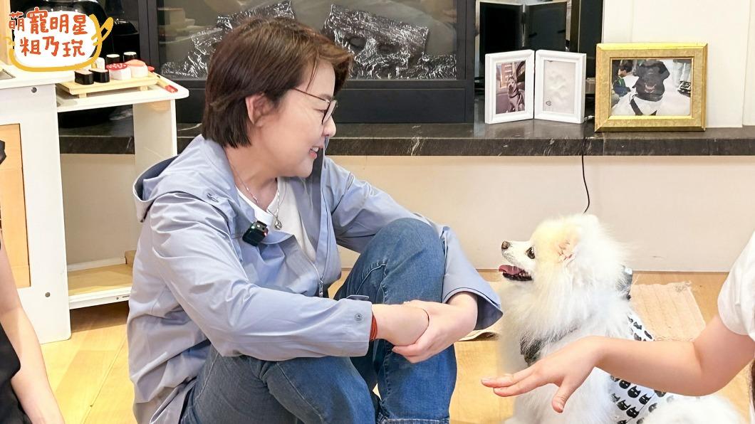 黃珊珊相當疼愛愛犬小俠。(圖/TVBS)