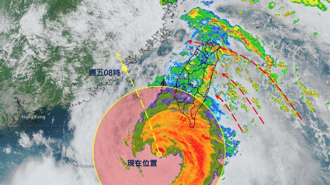 杜蘇芮加速發威!最強懸臂「橫掃這2區」狂風暴雨恐致災