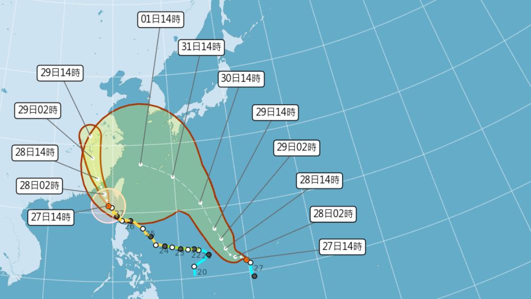杜蘇芮龜速移動!明5縣市「達颱風假標準」 今夜到明晨風雨最劇