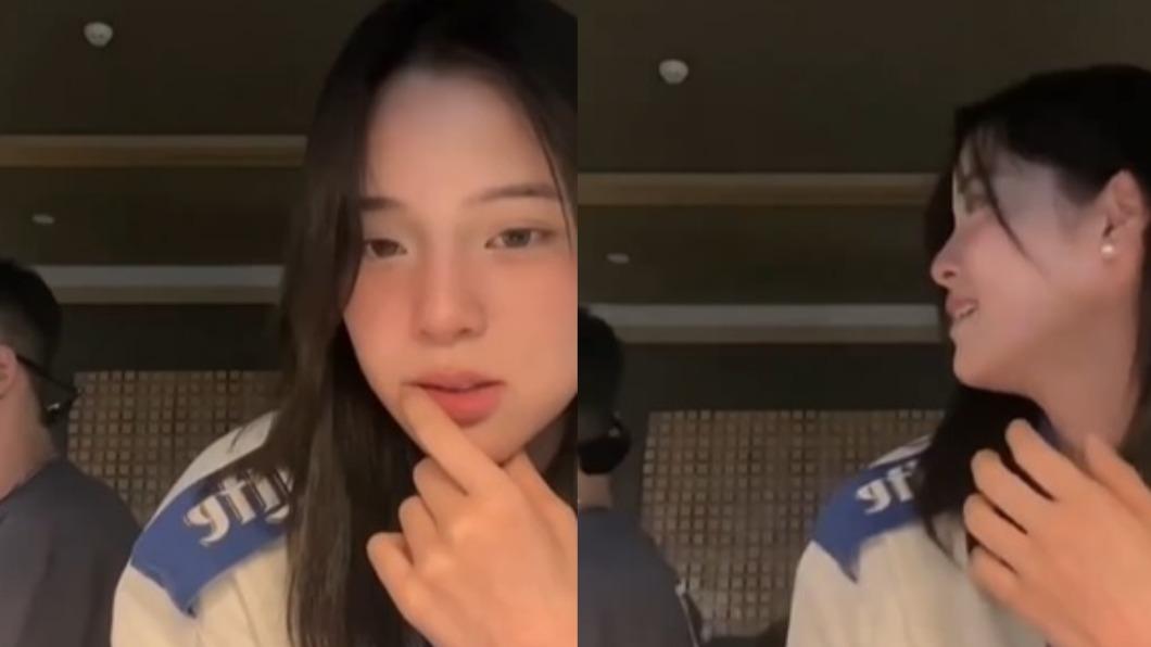 歐陽娜娜在直播中透露,貓咪紋是遺傳。(圖/翻攝自微博《新京報》)