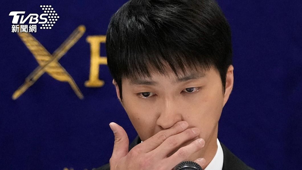 江宏傑在記者會上數度落淚。（圖／達志影像美聯社）