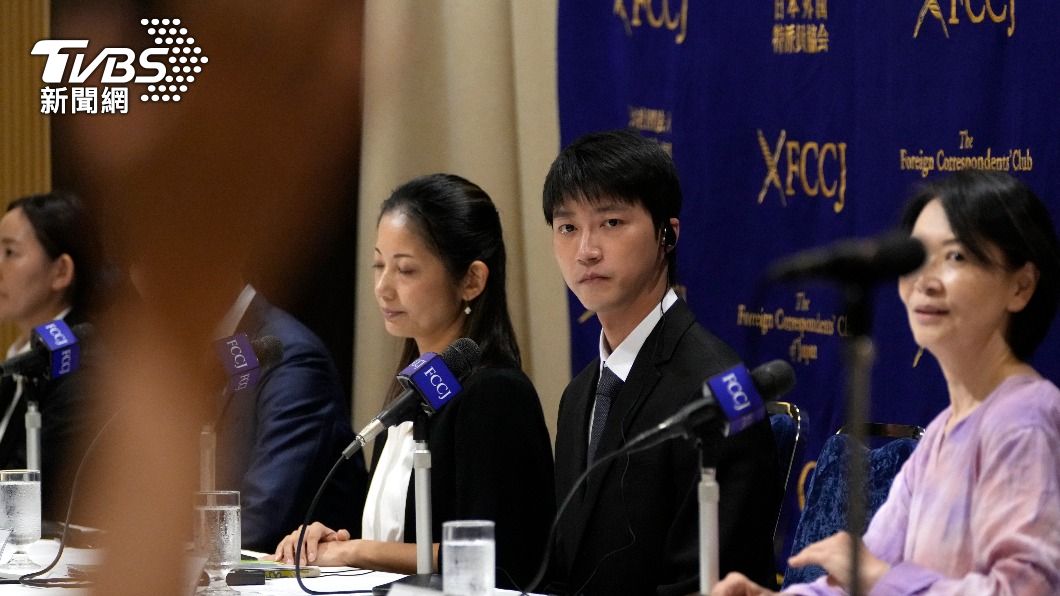 江宏傑在日本召開記者會。(圖/達志影像美聯社)