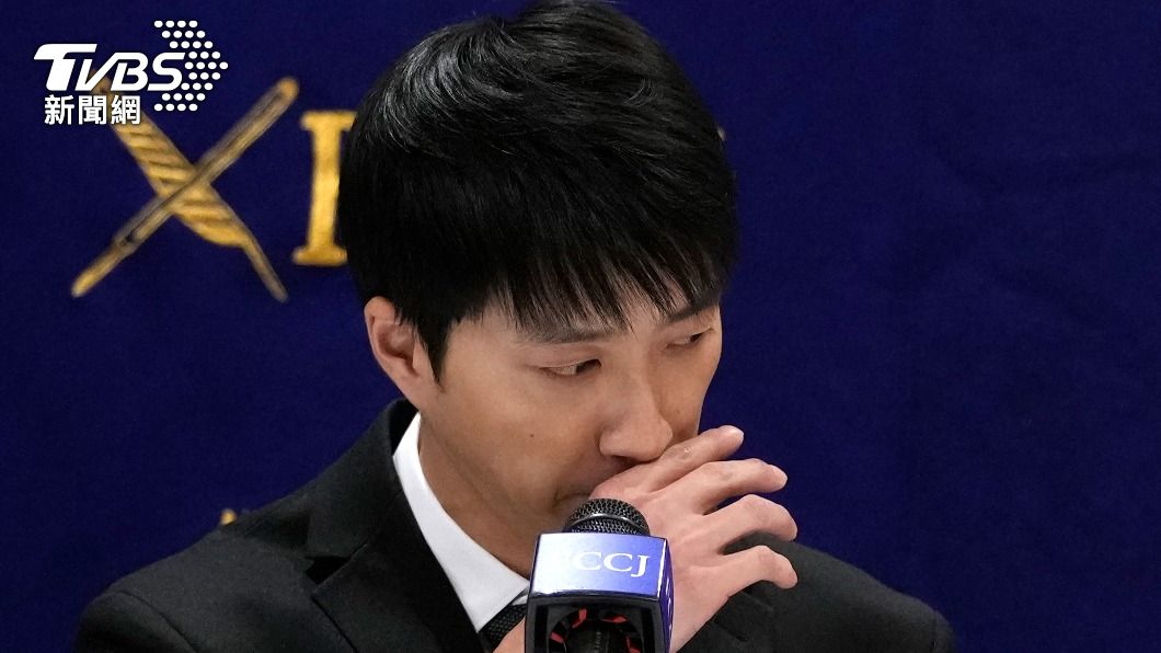 江宏傑一臉嚴肅，看起來明顯情緒低落。（圖／達志影像美聯社）