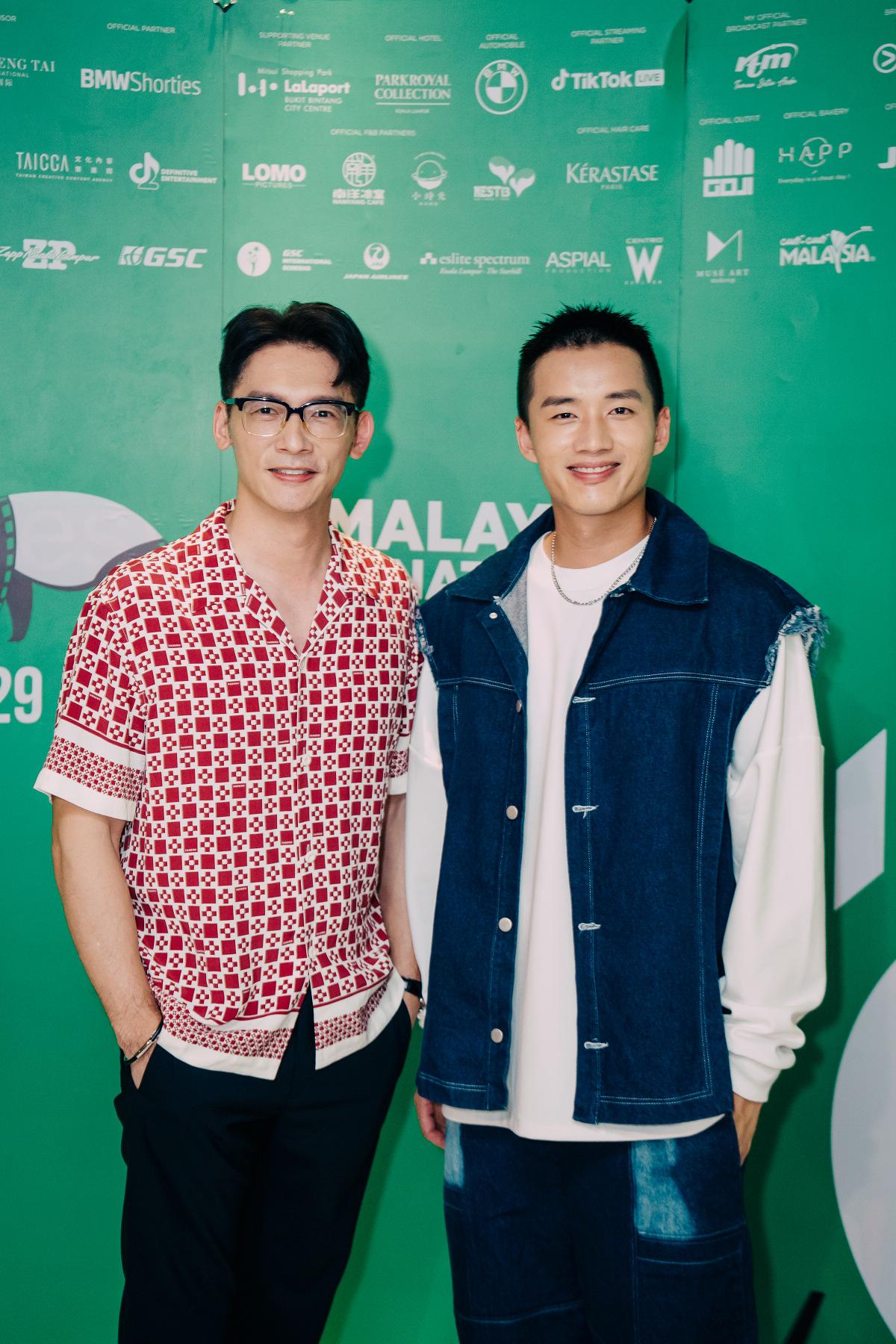 温昇豪(左)、陳澤耀(右)出席馬來西亞電影節閉幕暨國際首映。(圖/新世紀南向開發提供)