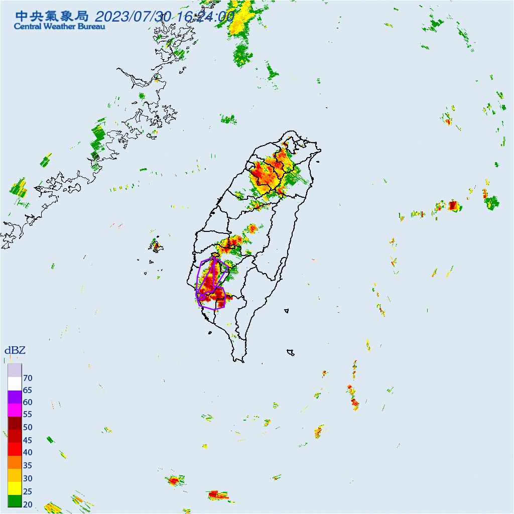 快訊／雨區擴大！7地豪雨強襲　大雷雨炸高雄