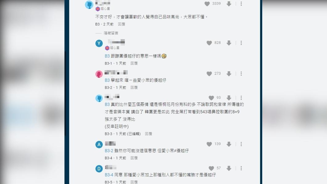 貼文留言討論起所謂「優越感」。(圖/翻攝自Dcard)