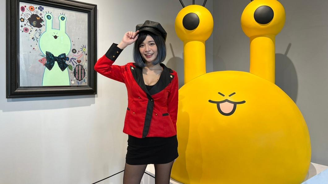 郭鬼鬼出席藝術展覽活動。(圖/蟬鳴2023提供)