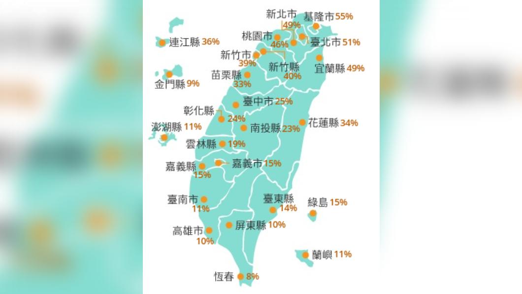 卡努暴風圈侵襲各地機率。（圖／翻攝自中央氣象局）