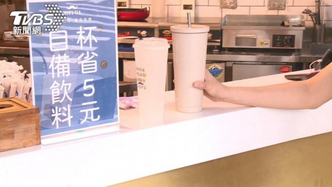 自備環保杯折價五元的誘因,也讓許多民眾願意自杯環保杯購買飲料。(示意圖/TVBS資料畫面)