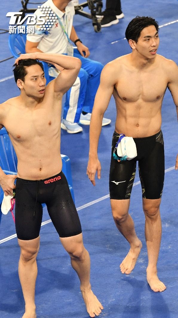 (左)王冠閎、(右)莊沐倫。台灣泳池雙帥。(圖/胡瑞麒攝)