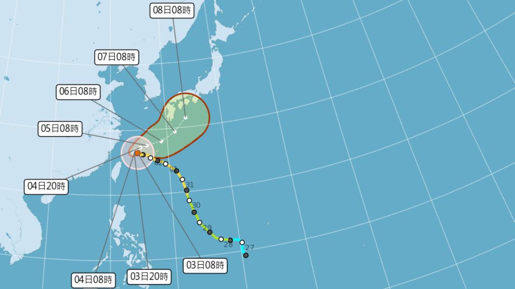 卡努路徑。(圖/氣象局)
