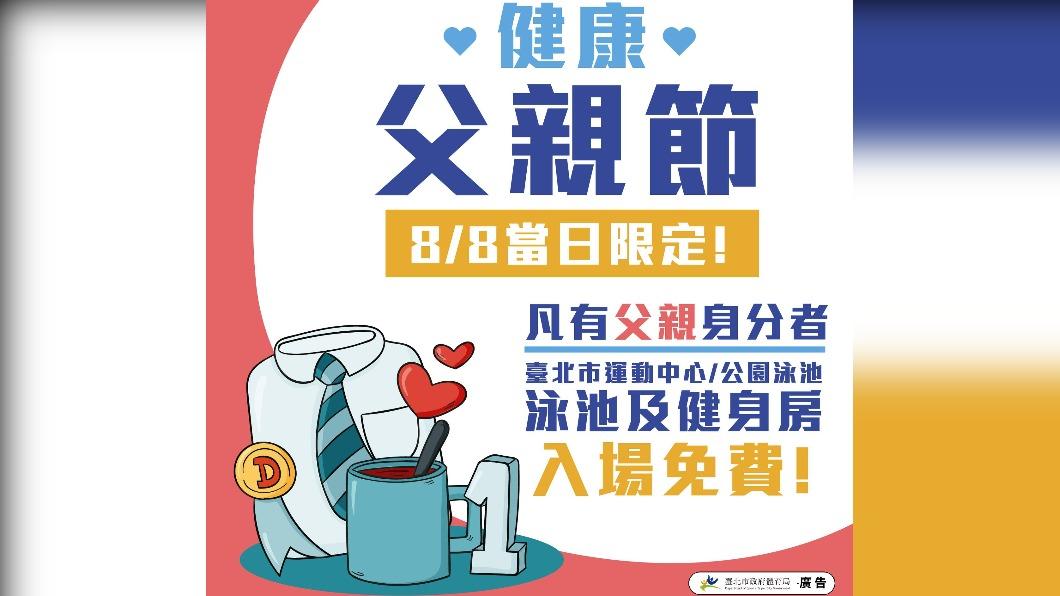 爸爸辛苦了!父親節進北市運動中心、公園泳池 全部免費