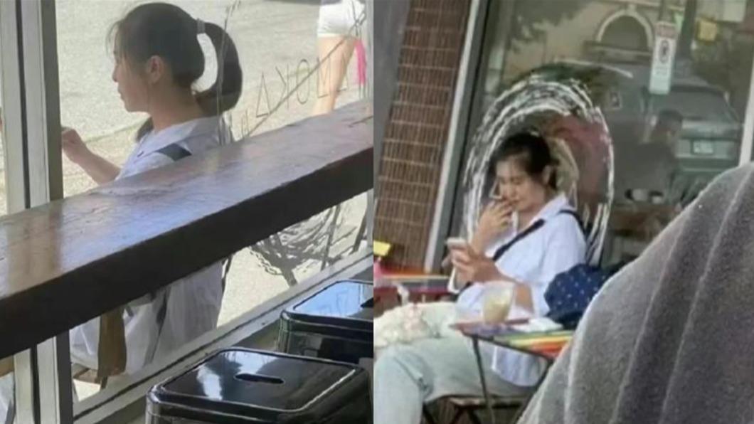 有粉絲看到王祖賢現身咖啡廳。（圖／翻攝自港劇辣評社微博）