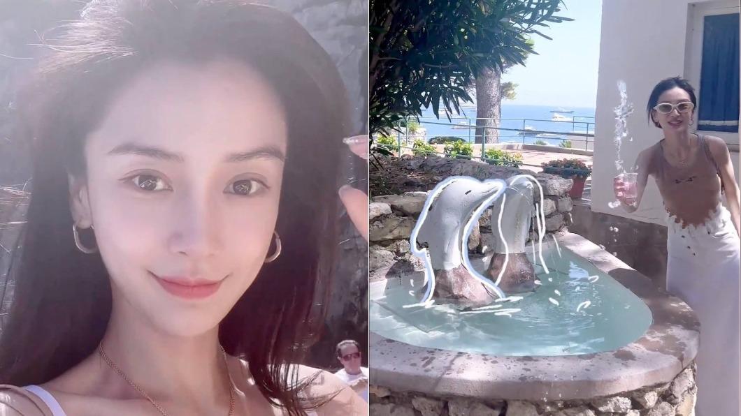 Angelababy日前曬出於義大利出遊的VLOG。（組合圖／翻攝自微博）