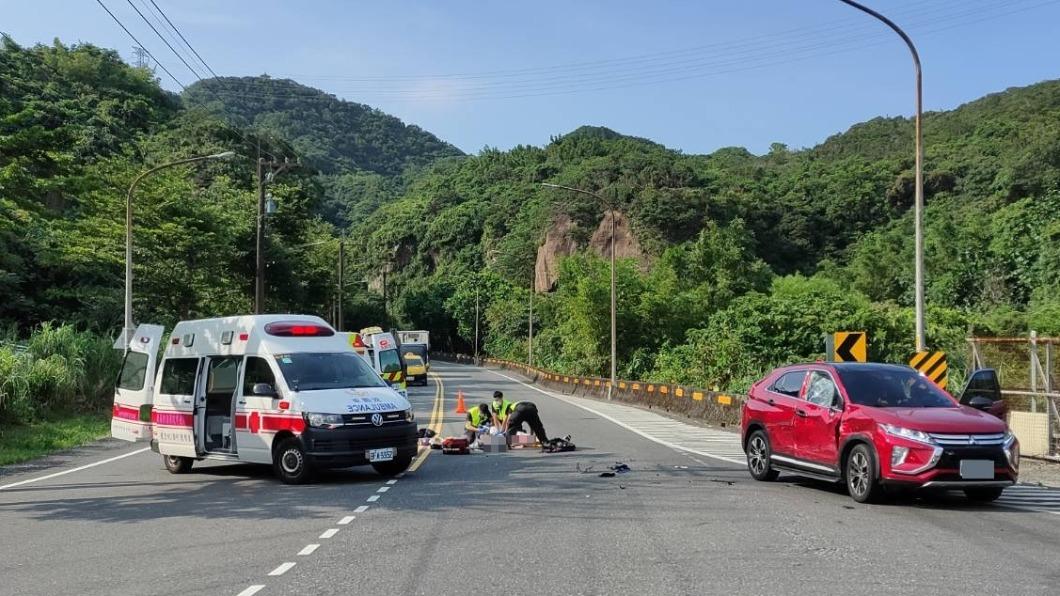 這起車禍,造成38歲的機車騎士送醫不治,被載的36歲的林姓女子骨折送醫。(圖/民眾提供)