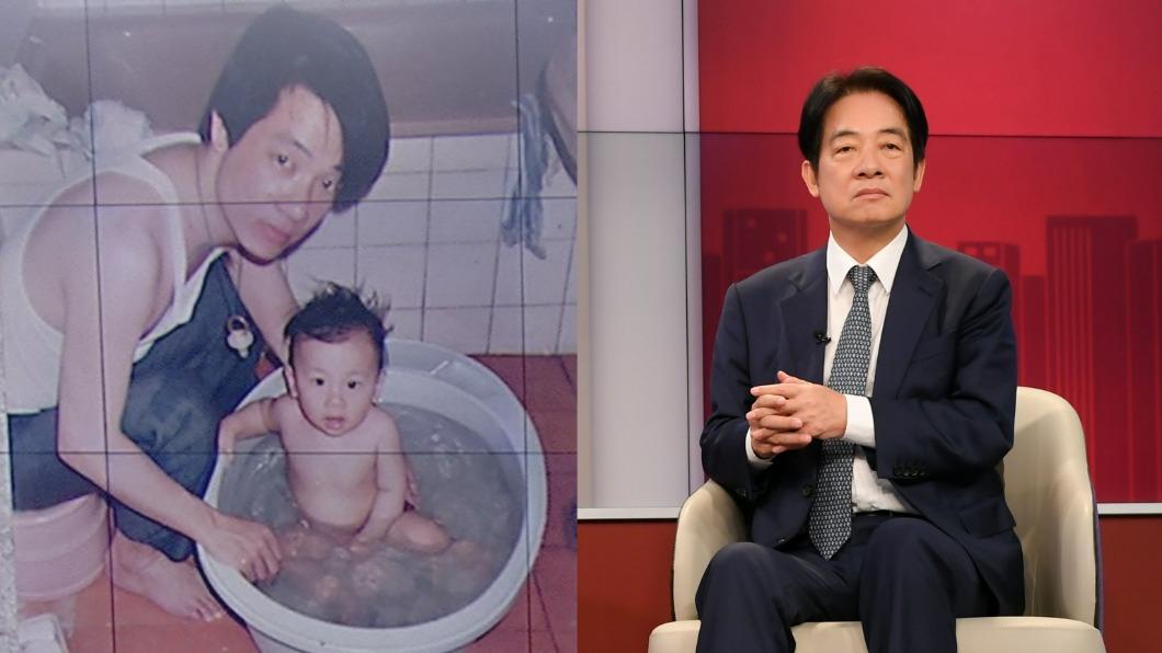 賴清德在節目中公開親子照。（圖／三立提供） 