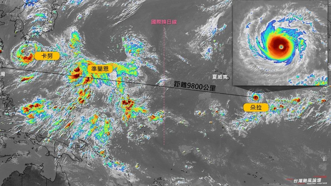 西北太平洋上將現雙颱!四級颶風朵拉下週一「境外移入」