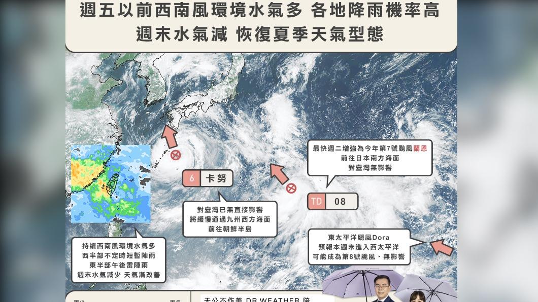 颱風「蘭恩」最快明週二(8日)生成。(圖/天氣風險 WeatherRisk)