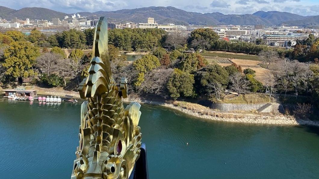 天守閣俯瞰岡山後樂園。 (圖/ J&T CONTENTS 提供)