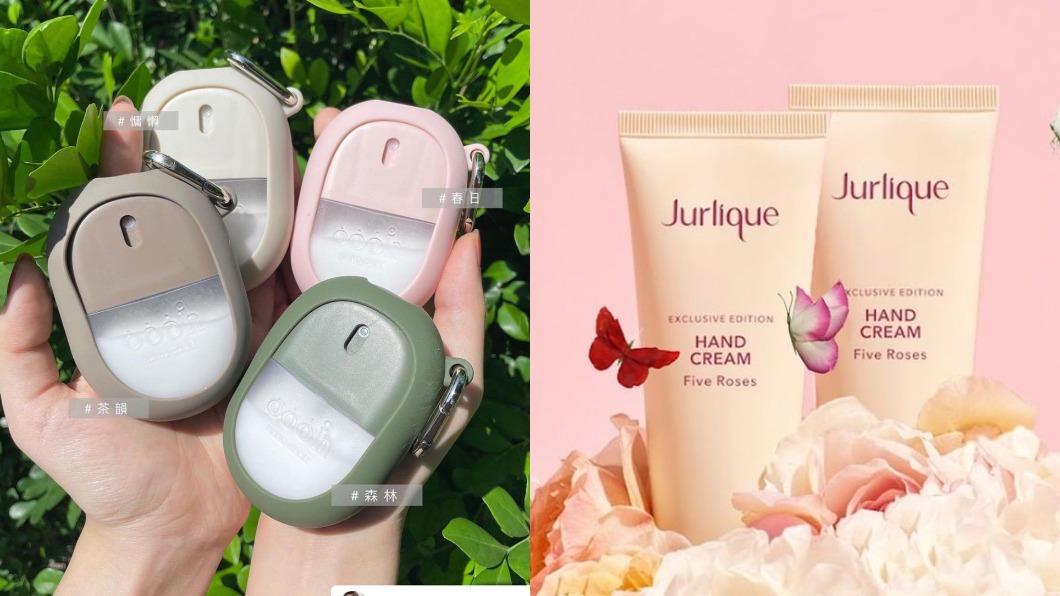 oooh噴式護手霜、Jurlique玫瑰護手霜，都受到許多好評。（圖／翻攝自oooh、Jurlique IG）