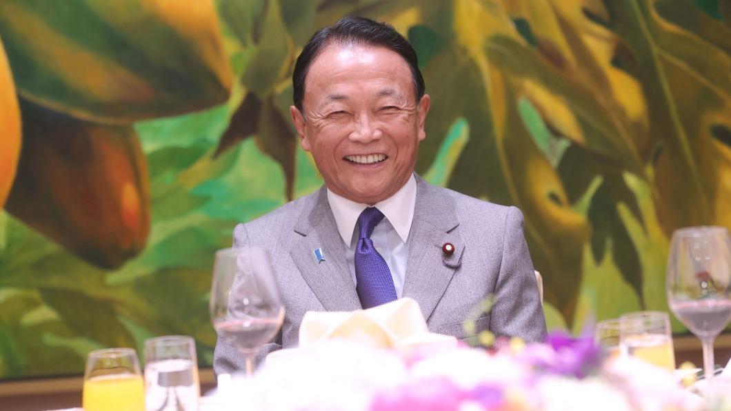 賴清德與麻生太郎午宴。(圖/總統府提供)