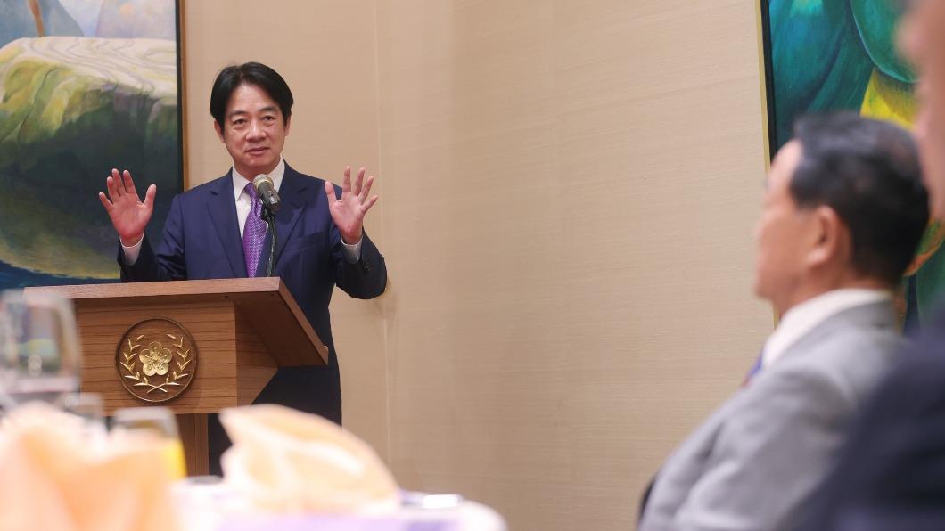 賴清德與麻生太郎午宴。(圖/總統府提供)